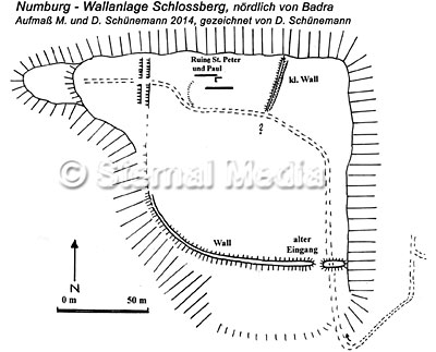 Numburgen bei Badra - Zeichnung D. Sch�nemann
